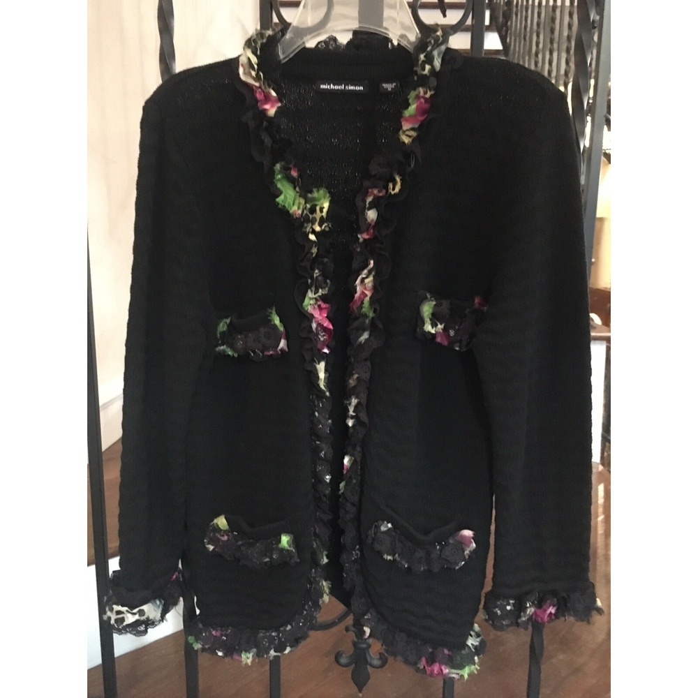 Nice! Ladies Size Medium Michael Simon Sweater Black